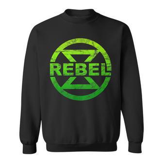 Extinction Rebellion Logo Rebel For Life Symbol Climate Sweatshirt - Monsterry