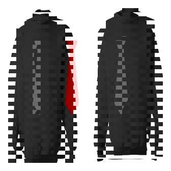 Fake Red Tie W Pocket Prank And Gag Sweatshirt - Monsterry