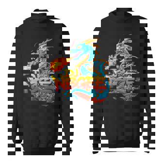 Fire Breathing Dragon Sweatshirt - Monsterry