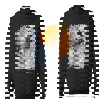 Fire And Ice Wolf Snowy Good And Evil Wolves Sweatshirt - Monsterry