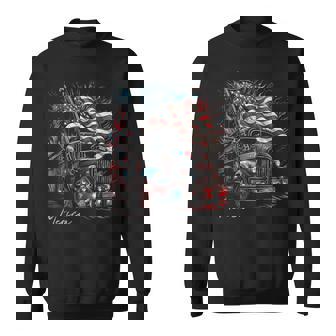 Fireman Firefighter 4Th Of July American Flag Usa Sweatshirt | Seseable UK
