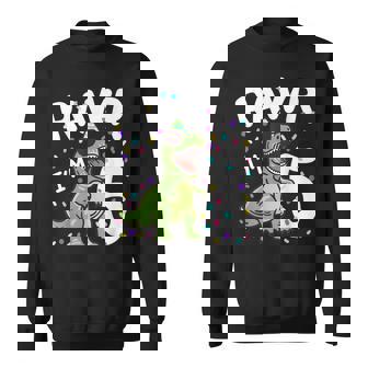 Five Rawr I'm 5 Years Old T Rex Dinosaur 5Th Birthday Boys Sweatshirt | Seseable UK