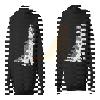 Floral Copper Siberian Husky Lovers Husky Dog Mom Sweatshirt - Monsterry