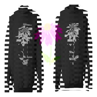 Flower Herb Plant Retro Vintage Drawing Art Echinacea Tank Top Sweatshirt - Monsterry