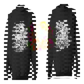 Fluffy Kittens In Garden Of Eden Cat Sweatshirt - Monsterry
