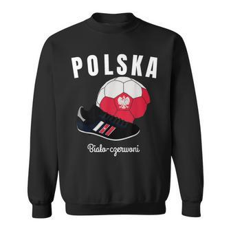 Football Jersey Polska Flag Poland Flags Football Jersey Sweatshirt - Seseable