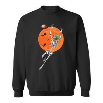 Football Skeleton Halloween Football Player Sweatshirt - Thegiftio UK