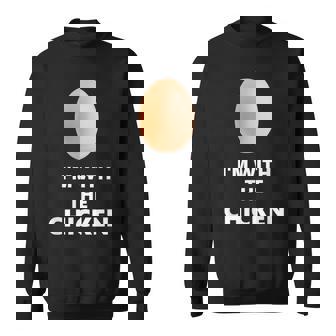 Fun I'm With The Chicken Egg Halloween Costume Sweatshirt - Thegiftio UK