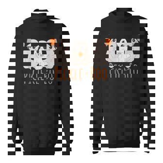 Fun Pickle-Boo Ghost Playing Pickleball Halloween Paddleball Sweatshirt | Mazezy