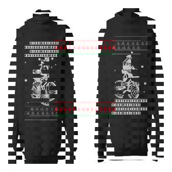 Bicycle Ugly Christmas Sweater Ride Bike Cyclist Xmas Sweatshirt - Monsterry