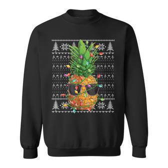 Christmas Pineapple Ugly Sweater Xmas Tree Family Pjs Sweatshirt - Thegiftio UK