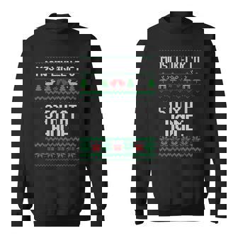 Christmas Ugly Sweater Most Likely To Stay At Home Sweatshirt | Seseable UK