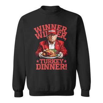 Donald Trump Winner Winner Turkey Dinner Thanksgiving Sweatshirt - Thegiftio UK