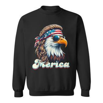 Eagle Mullet 4Th Of July Usa American Flag Merica Sweatshirt - Monsterry CA