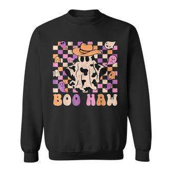 Halloween Boo Haw Western Ghost Cowboy Cowgirl Sweatshirt - Thegiftio UK