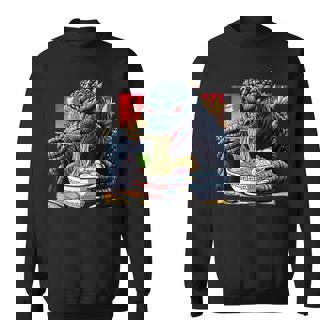 Kaiju Eating Ramen Japanese Monster Lover Birthday Sweatshirt - Monsterry