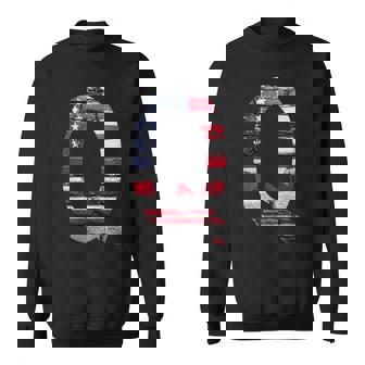 Letter Q With Flag Of Usa Sweatshirt | Mazezy