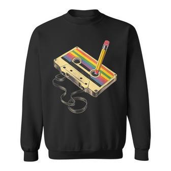 Nerd Retro Cassette Pencil Computer Old School Sweatshirt - Geschenkecke