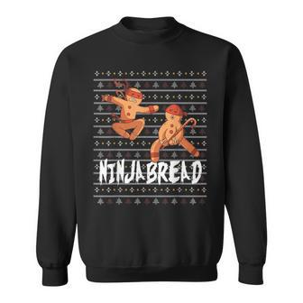 Ninja Gingerbread Ugly Christmas Sweaters Sweatshirt - Thegiftio UK
