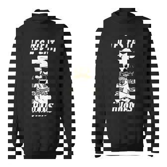 Scary Bbq Skeleton Summertime Horror Spooky Summer Sweatshirt - Monsterry