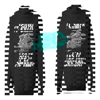 Scary Fish A Summertime Horror Spooky Summer Sweatshirt - Monsterry