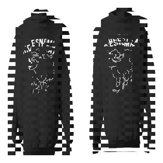 Sheep Cheese Not Meat Vegetarian Flock Dairy Sweatshirt - Monsterry