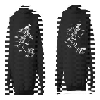 Skeleton Soccer Halloween Costume Soccer Player Sweatshirt - Thegiftio