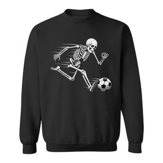 Skeleton Soccer Halloween Costume Soccer Player Sweatshirt - Thegiftio UK