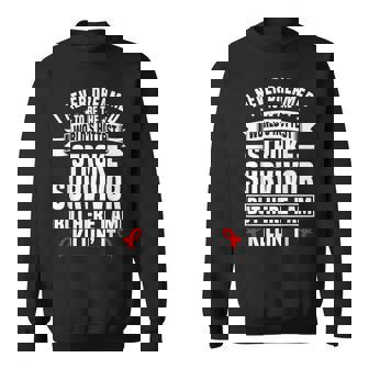 Stroke Survivor Humor Red Ribbon Stroke Support Groups Sweatshirt - Thegiftio UK