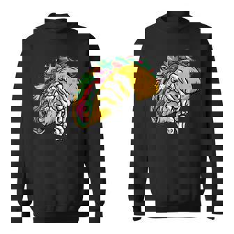 Taco Skeleton's Taco Fiesta Mexican Food Lover Sweatshirt | Mazezy