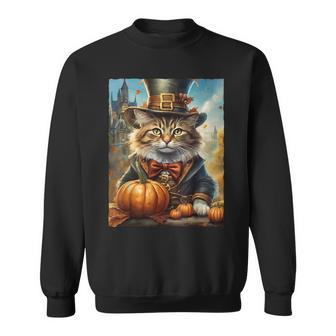 Thanksgiving Pilgrim Cat Sweatshirt - Thegiftio UK