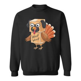 Thanksgiving Turkey Fake Pug Disguise Dog Lovers Sweatshirt - Monsterry