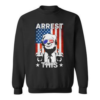 Trump Arrest This American Flag Trump 2024 On Back Sweatshirt - Monsterry CA