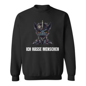 Unicorn Ich Hasse Menschen Sweatshirt - Geschenkecke