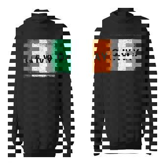 Galway Vintage Ireland Flag Vintage Sweatshirt - Monsterry