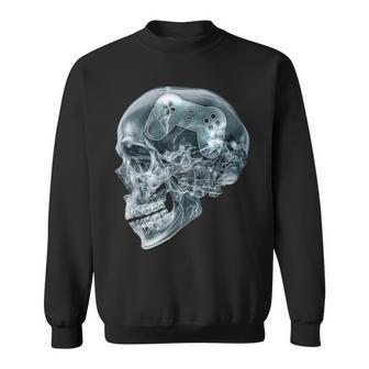 Gambling Skull X-Ray Game Controller For Gamer Gamer Sweatshirt - Seseable