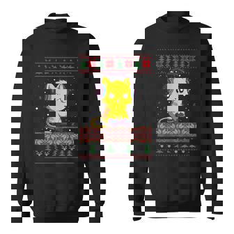 Gaming Ugly Christmas Sweater Gamer Cat Sweatshirt | Seseable UK