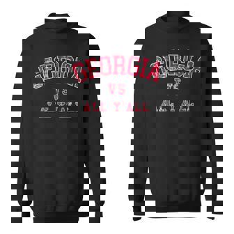 Georgia Vs All Y’All Sports Weathered Vintage Southern Sweatshirt - Thegiftio UK