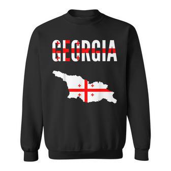 Georgian Georgian Map Flag Sweatshirt - Seseable