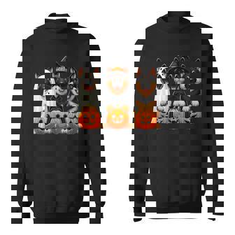 German Shepherd Ghost Halloween Dog Lovers Sweatshirt - Thegiftio