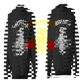 Gingershred Gingerbread Man Gym Bodybuilding Christmas Sweatshirt - Monsterry