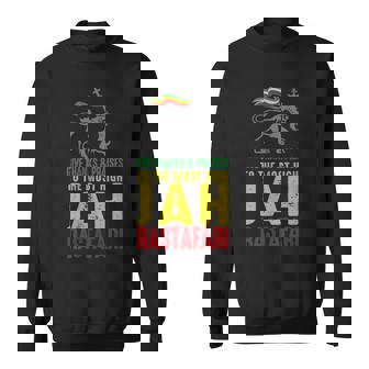 Give Thanks & Praises Rastafari Reggae Jah Rasta Clothing Sweatshirt - Monsterry