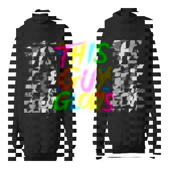 Lets A Glow Crazy Retro Colorful Quote Group Team Tie Dye Sweatshirt - Monsterry