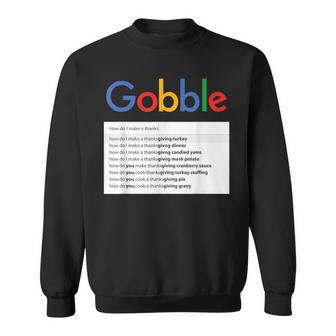 Gobble Search Thanksgiving Turkey Recipes Sweatshirt - Monsterry