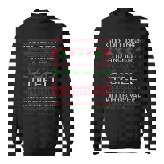 Good Tidings And Cheer To Hell With This Year Christmas Sweatshirt - Monsterry