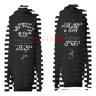 Good Tidings And Cheer And To Hell With This Year Xmas Premium Sweatshirt - Monsterry