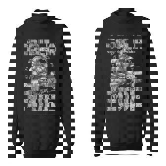Gorilla Mode Motivation Beast Bodybuilding Gym Animal Sweatshirt - Monsterry