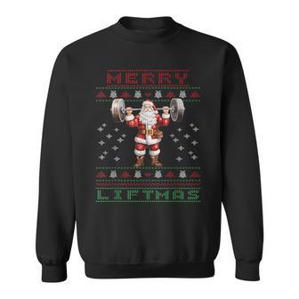 Grand Bodybuilder T Entraînement En Force Du Père Noël Sweater e - Cadeauxyz