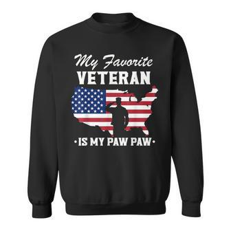 Grandpa Veterans Day My Favorite Veteran Is My Paw Paw Sweatshirt | Seseable UK