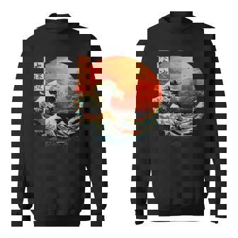 The Great Wave Kanagawa Japanese Streetwear Sweatshirt - Thegiftio